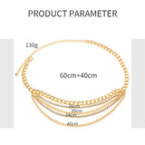 MULTI LAYER DIAMOND STUDDED RETRO WAIST CHAIN_CWMM0668
