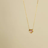 FRENCH VINTAGE HEART PENDANT NECKLACE_CWAJE1596