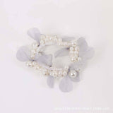 ELEGANT LACE PEARL HAIR TIE BUN PONYTAIL BAND_CWAHA6875