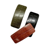 ELEGANT CROC PU LEATHER TOP BARRETTE CLIP_CWAHA6347