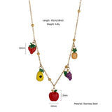 FASHION STEEL NECKLACE WITH CRAB HEART CHARM_CWMM8853