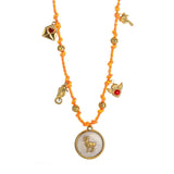 HANDMADE ZODIAC NECKLACE WITH ENAMEL CHARMS_CWMM8810