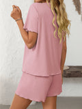 Solid Color Pajamas Short-Sleeved Homewear Set