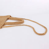 SOLID COLOR SIMPLE BOHEMIAN STYLE HAND WOVEN BAG_CWAB4685