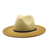 FASHION GRADIENT WIDE BRIMMED HAT FEDORA_CWAH0808