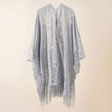 TASSEL LACE FRONT OPEN KIMONO FOR SUMMER WOMENS_CWASC0802