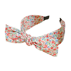SOLID COLOR PLEATED RABBIT EARS BOW HEADBAND_CWAHA1690