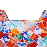 PRINTED TOP PLEATED LONG SKIRT TWO PIECE SUIT_CWSTB1137