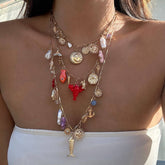 BOHEMIAN HEAVY CHAIN VINTAGE STACKING NECKLACE_CWMM3178