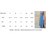 SEXY HIGH SLIT WASHED DENIM MAXI SKIRT WOMEN_CWJSK0201