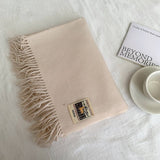 SOLID COLOR FAUX CASHMERE SCARF WINTER WRAP_CWASC2303