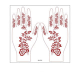 REALISTIC HENNA TATTOO STICKERS BROWN RED LACE_CWMM8361