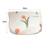 Floral Tulip Cosmetic Bag Large Travel Pouch_Cuab00645