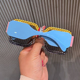 FRAMELESS ONE PIECE FASHION SQUARE SUNGLASSES_CWASG0755