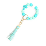 CROSS RABBIT KEYCHAIN EASTER SILICONE BEAD BRACELET_CWAB5076