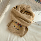 BEAR WOOL SCARF SOFT KNITTED WINTER NECK SCARF_CWASC1505