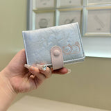 Cute Cat Embossed Mini Trifold Wallet With Snap_Cwab06228