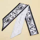 FLORAL LETTER SCARF FOR HAIR OR GIFT_CWASC0066