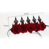 HALLOWEEN FEMALE RED ROSE CROWN_CWMM0125