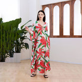 PLUS SIZE COTTON WOVEN BEACH COVER UP RESORT DRESS_CWMM6141