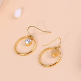 Titanium Steel Fashionable Zircon Circle Earrings_Cwmm3663