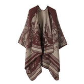FAUX CASHMERE SHAWL WARM CAPE OUTER SCARF_CWASC2171