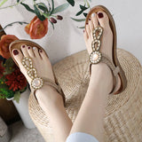 Womens Bohemian Sandals Round Toe Flats_Cwshs00240