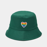 RAINBOW HEART FOLDABLE BUCKET HAT_CWAH1638