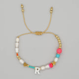 FASHION HAND WOVEN LETTER PEARL BRACELET_CWMM3812