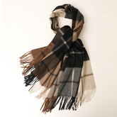 PLAID CASHMERE SCARF UNISEX WARM WINTER WRAP_CWASC2706
