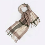 100% WOOL PLAID SCARF RED CHECK WINTER WARMTH_CWASC2325