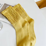 Women Solid Color Pile Socks Cotton Socks_Cwms0337