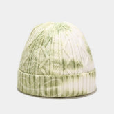 Tie-Dyed Knitted Hat Melon-Shaped Warm Beanie Hat_Cwah2077