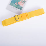 SOLID COLOR PLASTIC BUCKLE ELASTIC BELT_CWABE0681