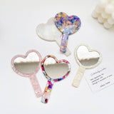RETRO ACETATE COMPACT MIRROR GEOMETRIC HEART_CWMM6373
