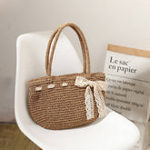 2024 NEW STYLE BOW HAND HELD BEACH WOVEN BAG_CWAB1891