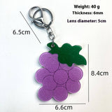 CREATIVE GRAPE ROUND MIRROR KEYCHAIN ACRYLIC_CWMM6378