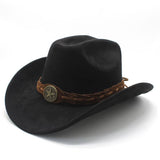 FAUX SUEDE FELT COWBOY HAT MENS CLASSIC FEDORA_CWAH2510