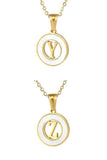 A Z ALPHABET INITIALS PENDANT NECKLACE_CWAJE222