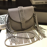 Cwab4566_Flap Woven Half Circle Tassel Shoulder Bag