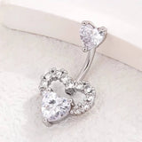 SWEETHEART PINK CZ BELLY RING FOR PIERCING_CWMM9236