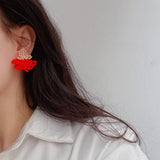 NEW CONTRAST COLOR BEADED EARRINGS_CWAJE1690