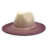 Women Minimalist Warm Color Matching Panama Hat_Cwah0713