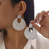 FASHIONABLE COMMUTING IRREGULAR TEXTURE EARRINGS_CWMM3202