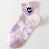 Tie-Dyed Love Embroidery Sports Socks_Cwms0247