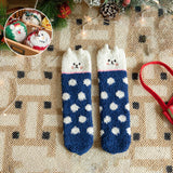 SANTA CLAUS FUZZY CHRISTMAS SOCKS GIFTS FOR WOMEN_CWMS0766