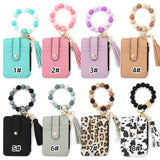 LEOPARD CARD WALLET WITH PU LEATHER KEYCHAIN_CUAB00442