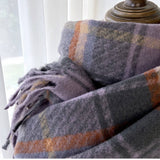 Plaid Thick Scarf Winter Warm Shawl With Tassels_Cwasc1462