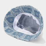 SUN PROTECTION RAW EDGE DENIM BUCKET HAT_CWAH1629