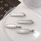 METAL ROSE HAIRPIN SIDE BANGS DUCKBILL CLIP_CWAHA4646